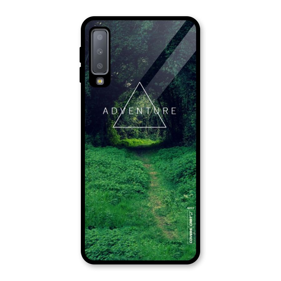 Adventure Take Glass Back Case for Galaxy A7 (2018)