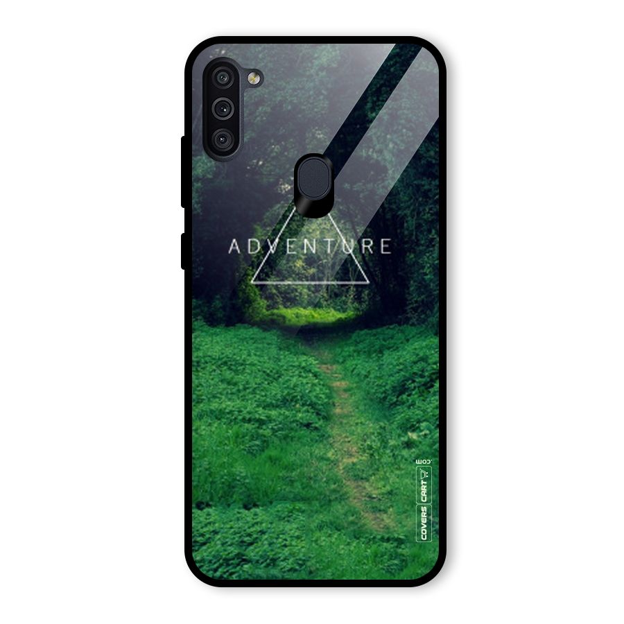 Adventure Take Glass Back Case for Galaxy M11