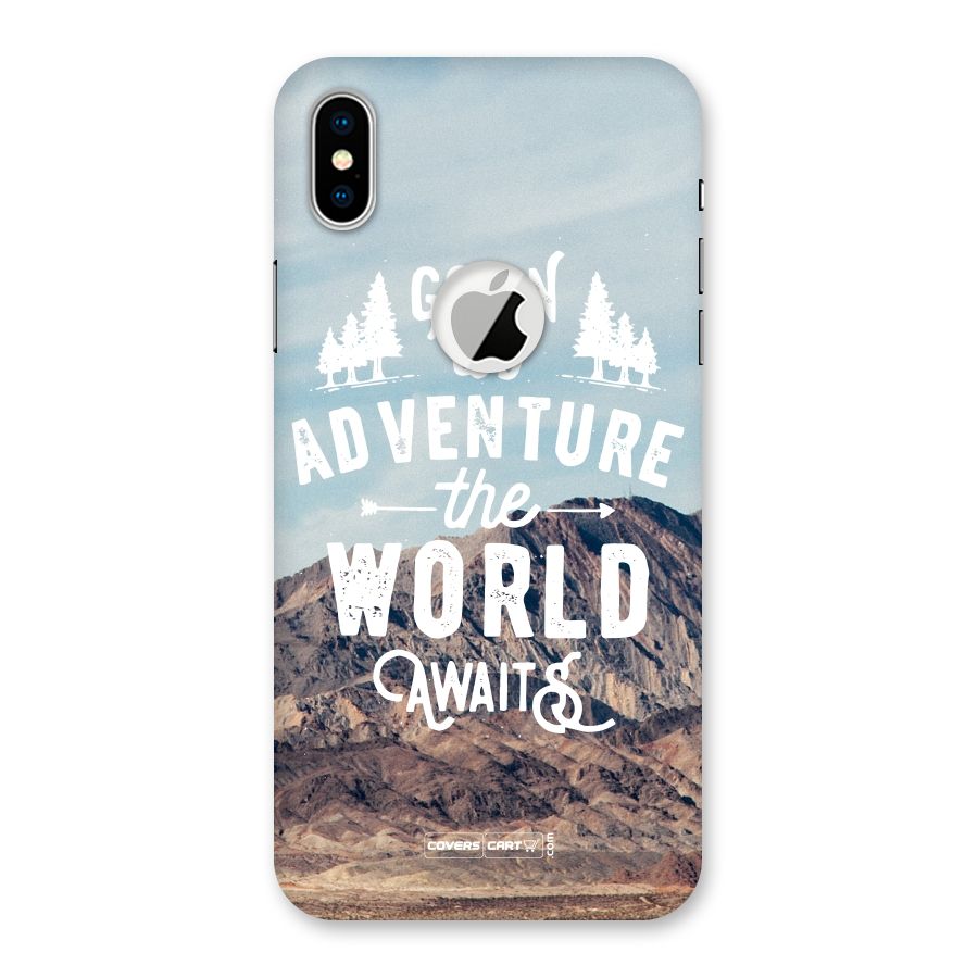 Adventure World Back Case for iPhone X Logo Cut