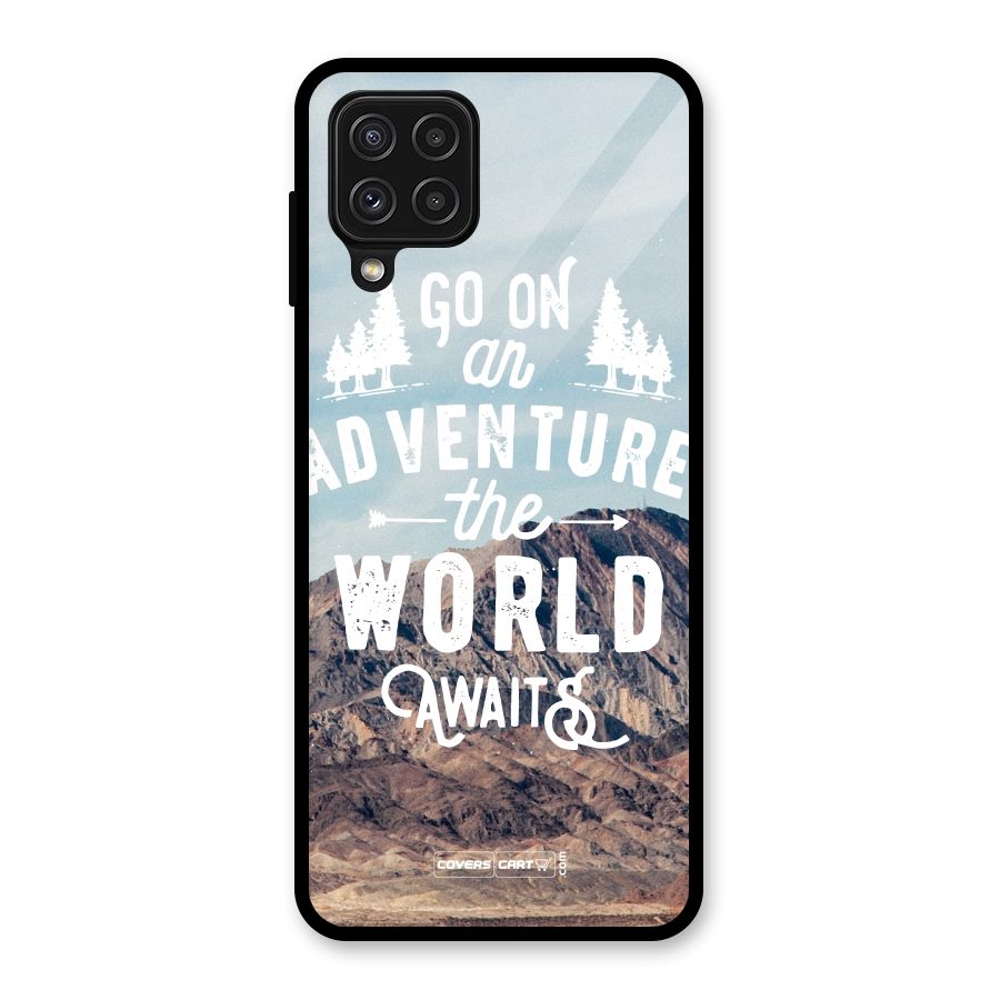 Adventure World Glass Back Case for Galaxy A22 4G