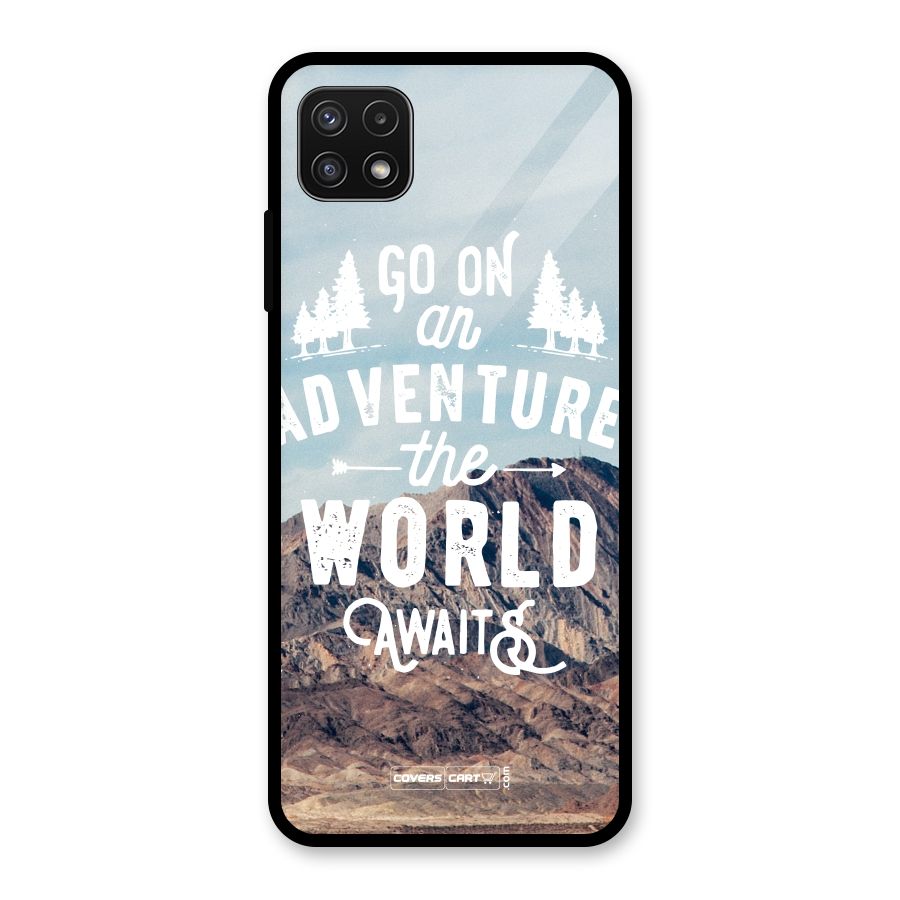 Adventure World Glass Back Case for Galaxy A22 5G
