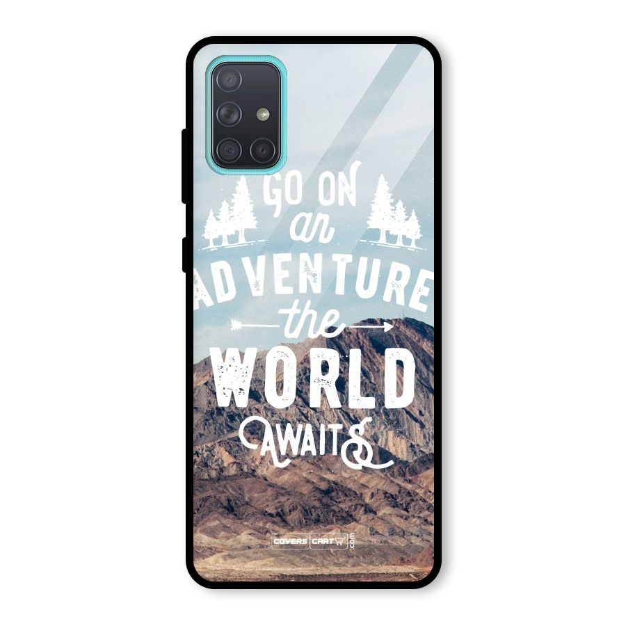 Adventure World Glass Back Case for Galaxy A71