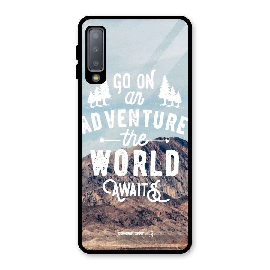 Adventure World Glass Back Case for Galaxy A7 (2018)