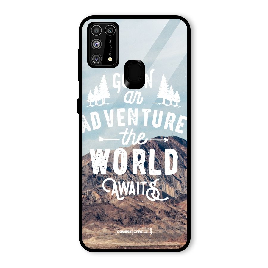Adventure World Glass Back Case for Galaxy F41
