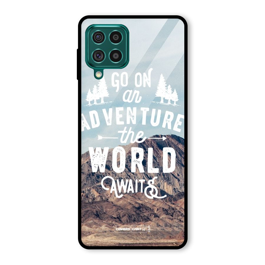 Adventure World Glass Back Case for Galaxy F62