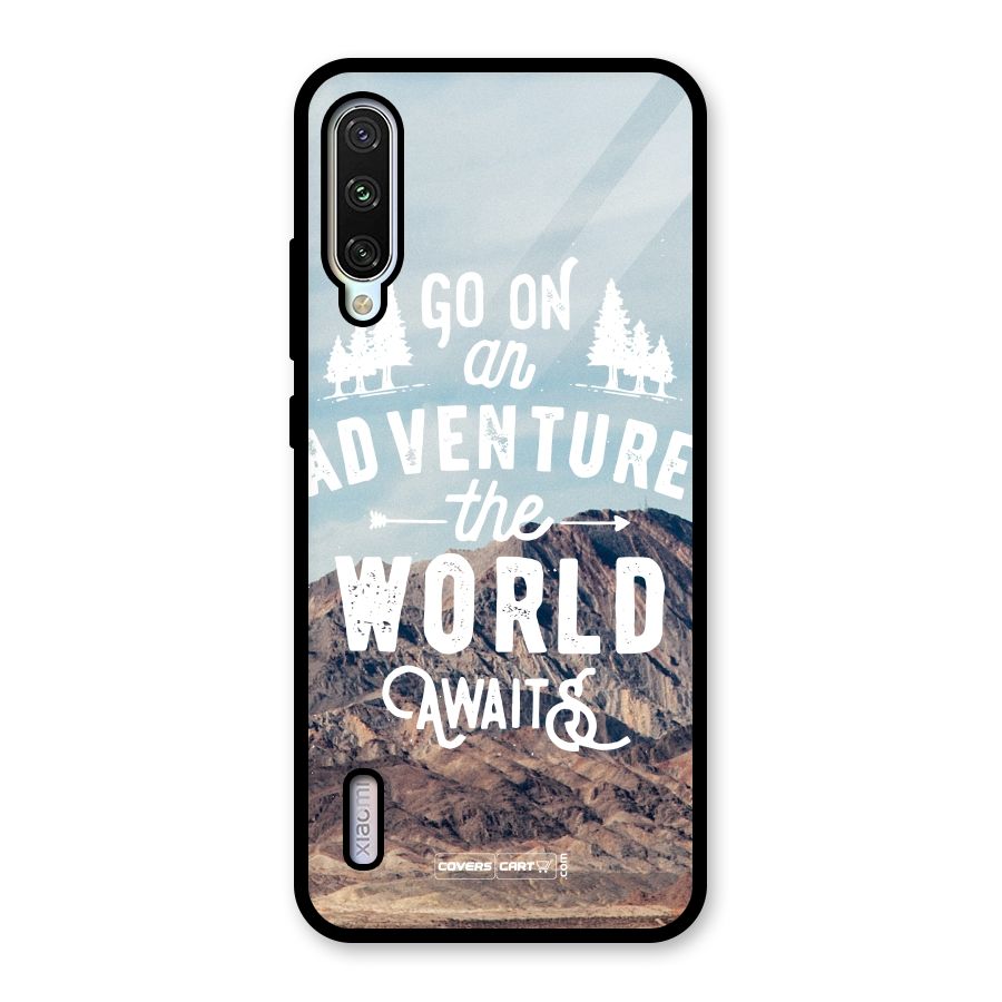 Adventure World Glass Back Case for Mi A3
