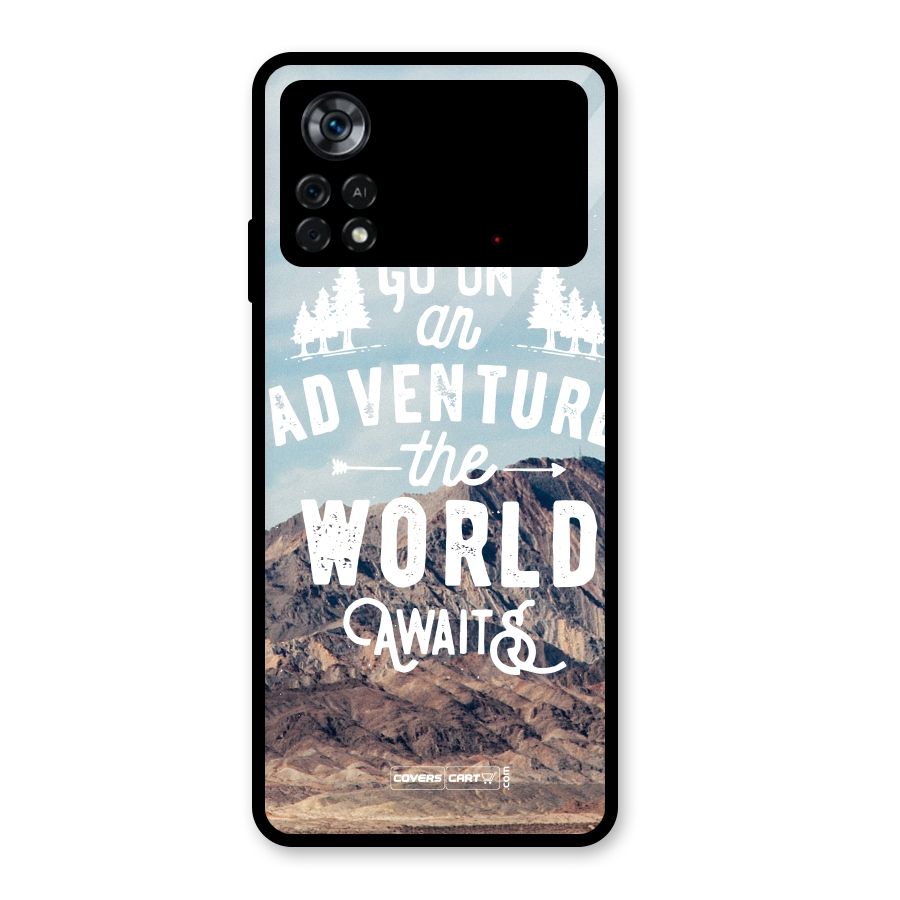 Adventure World Glass Back Case for Poco X4 Pro 5G