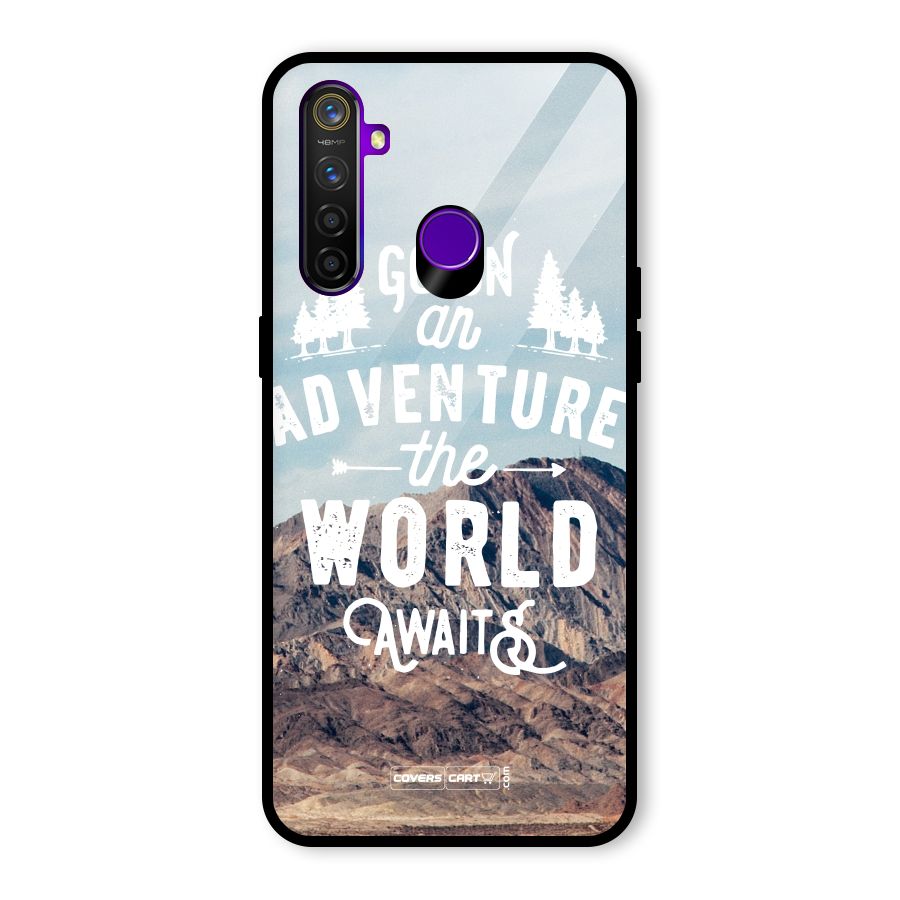 Adventure World Glass Back Case for Realme 5 Pro