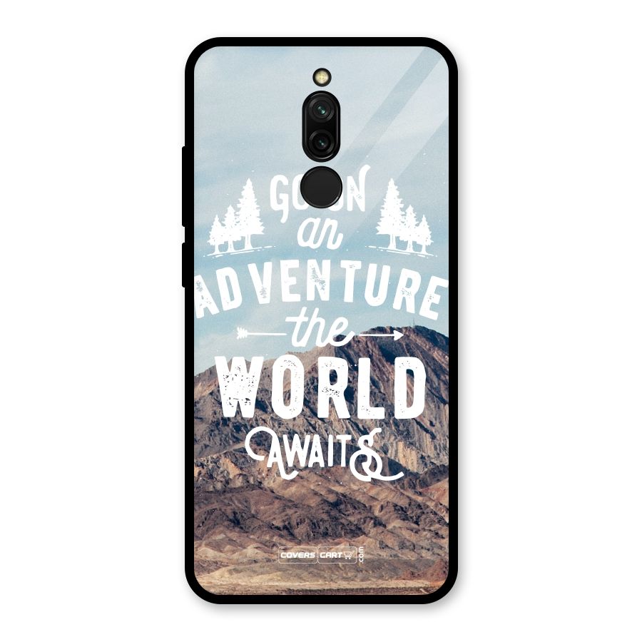 Adventure World Glass Back Case for Redmi 8