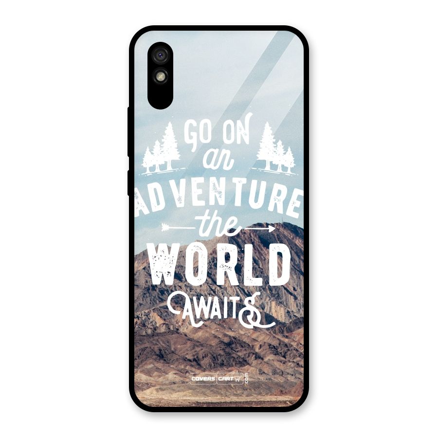 Adventure World Glass Back Case for Redmi 9i