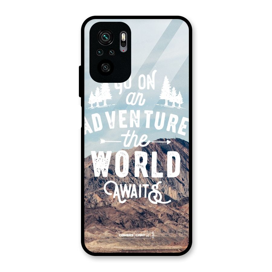 Adventure World Glass Back Case for Redmi Note 10S