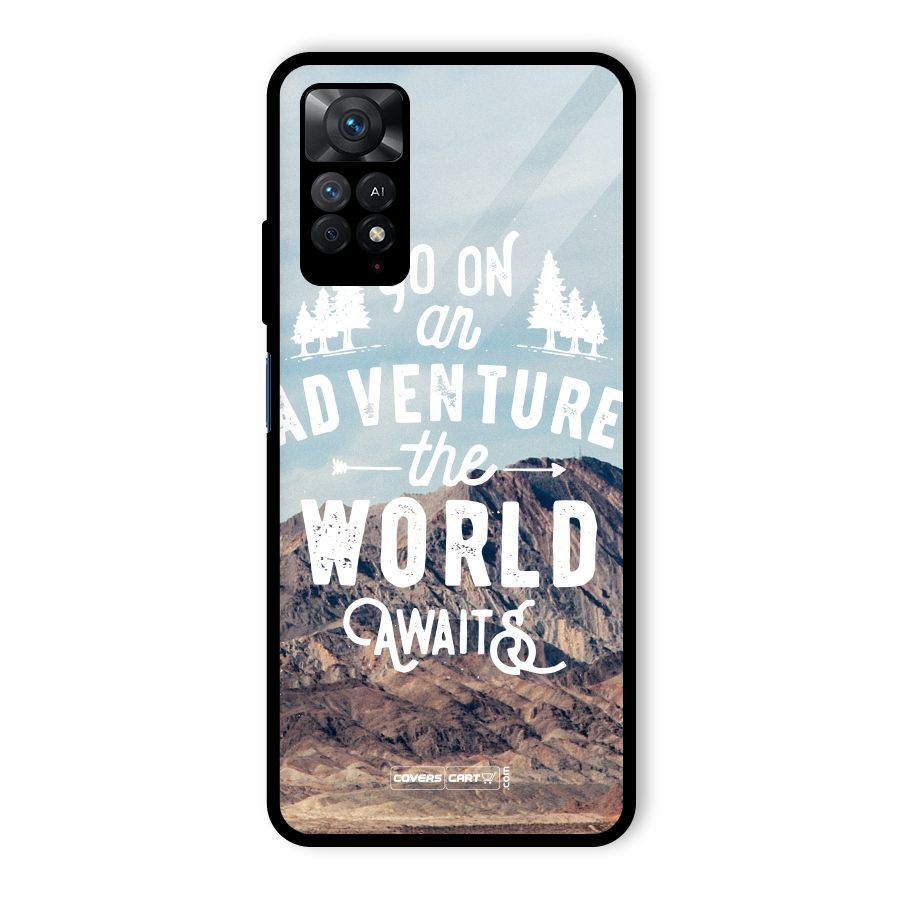 Adventure World Glass Back Case for Redmi Note 11 Pro