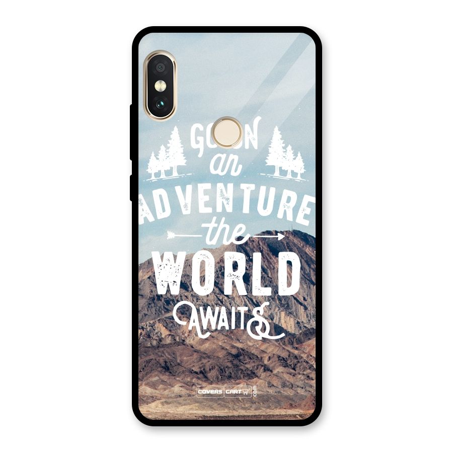 Adventure World Glass Back Case for Redmi Note 5 Pro