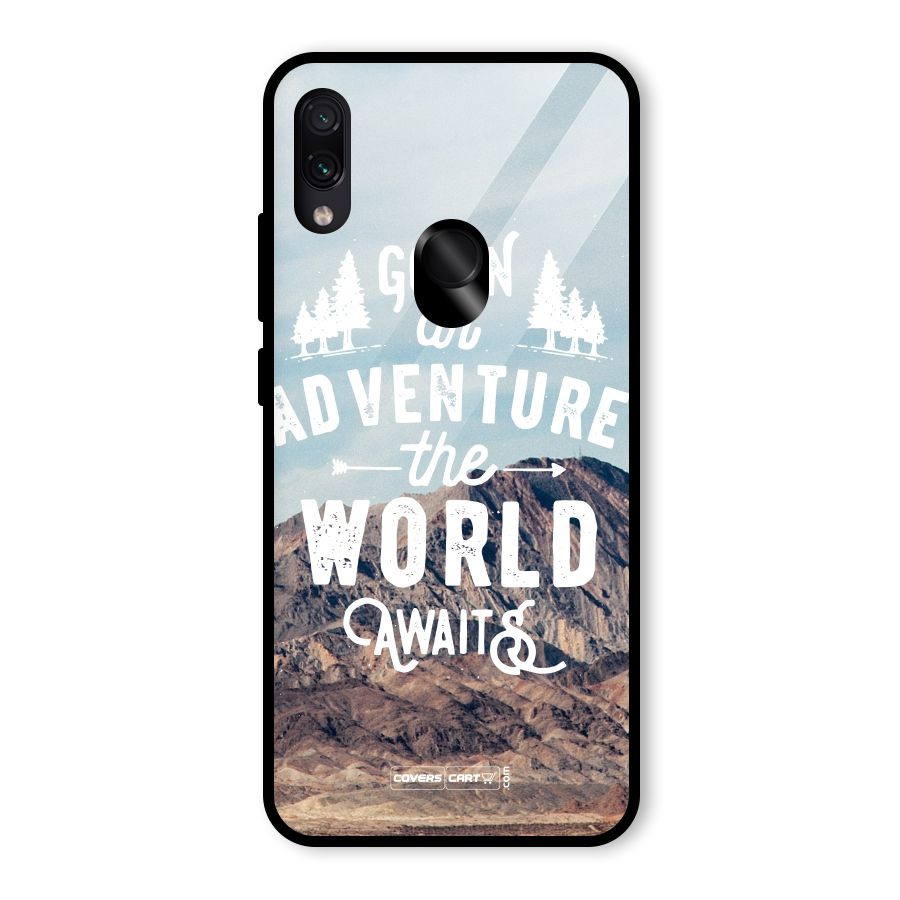 Adventure World Glass Back Case for Redmi Note 7 Pro