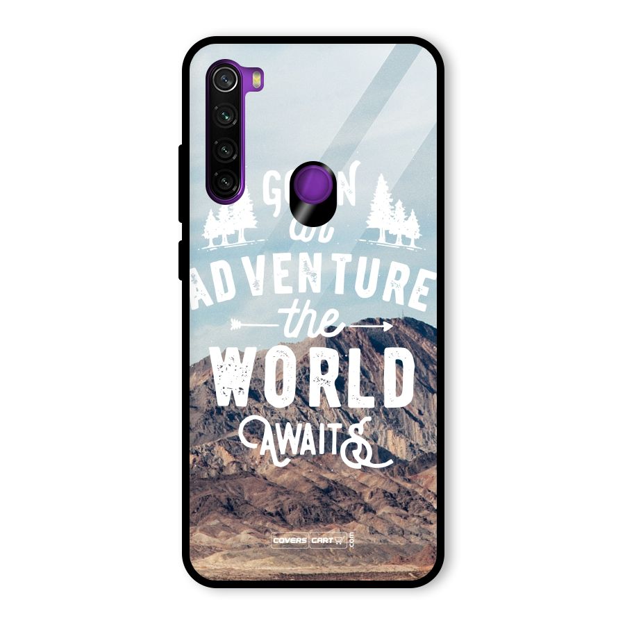 Adventure World Glass Back Case for Redmi Note 8
