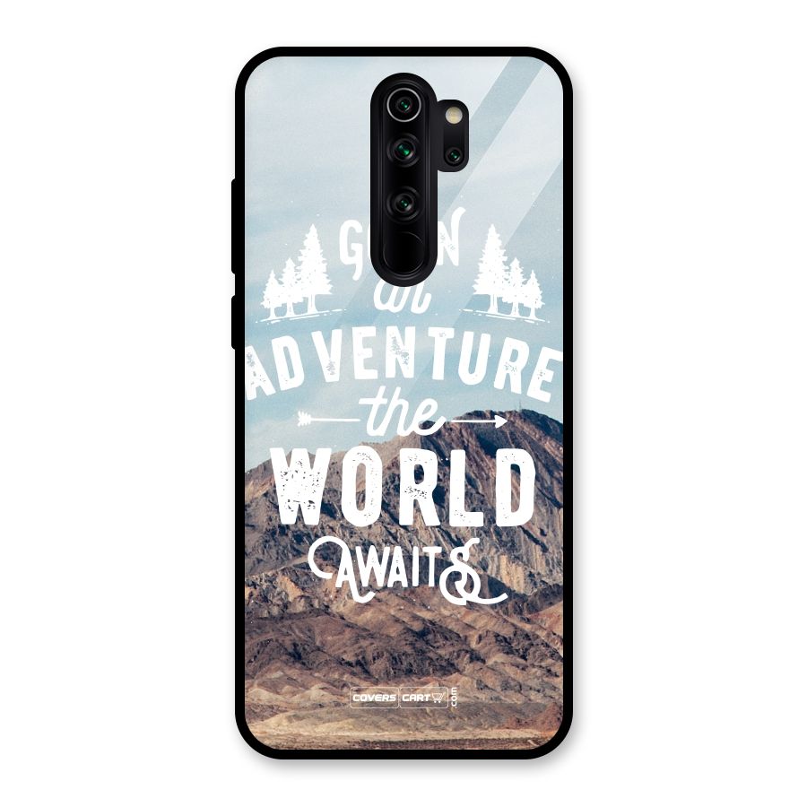 Adventure World Glass Back Case for Redmi Note 8 Pro