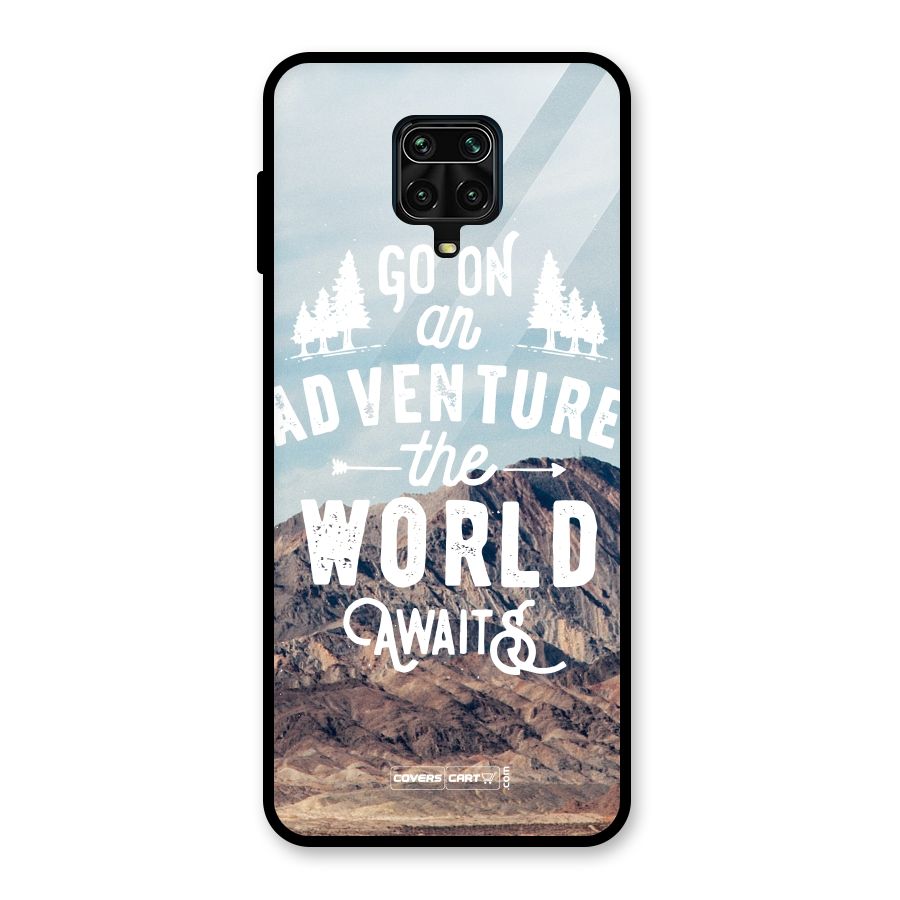 Adventure World Glass Back Case for Redmi Note 9 Pro