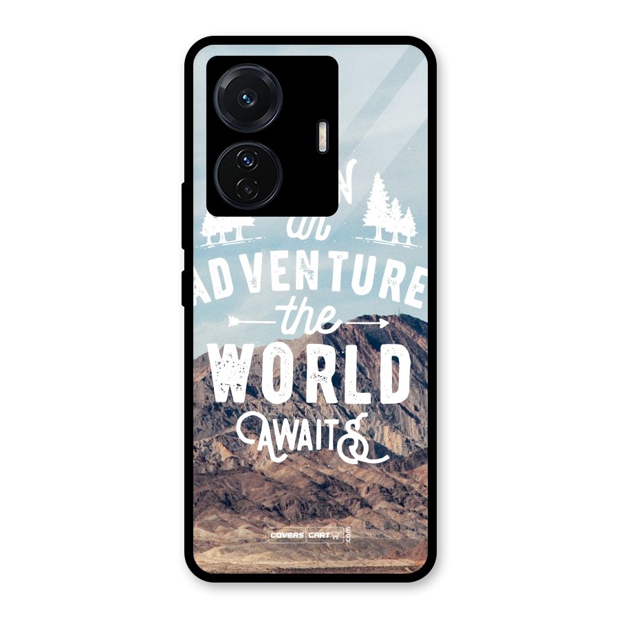 Adventure World Glass Back Case for Vivo T1 Pro