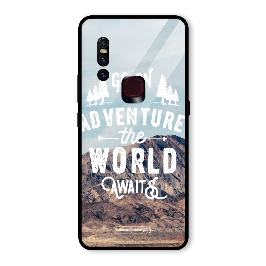 Adventure World Glass Back Case for Vivo V15
