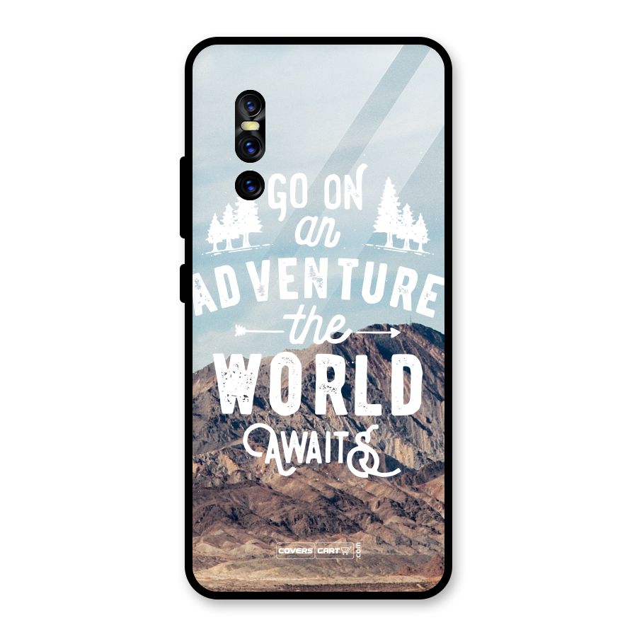 Adventure World Glass Back Case for Vivo V15 Pro