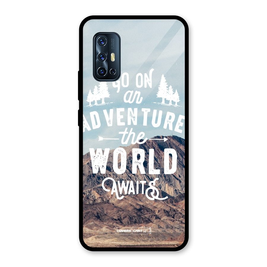 Adventure World Glass Back Case for Vivo V17