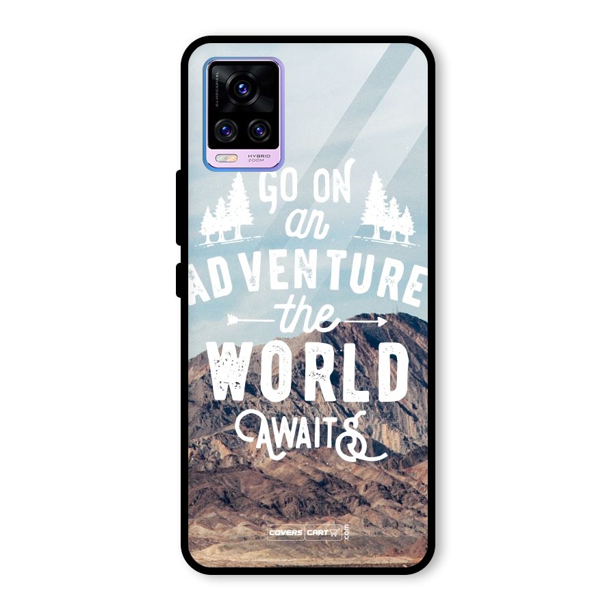 Adventure World Glass Back Case for Vivo V20 Pro