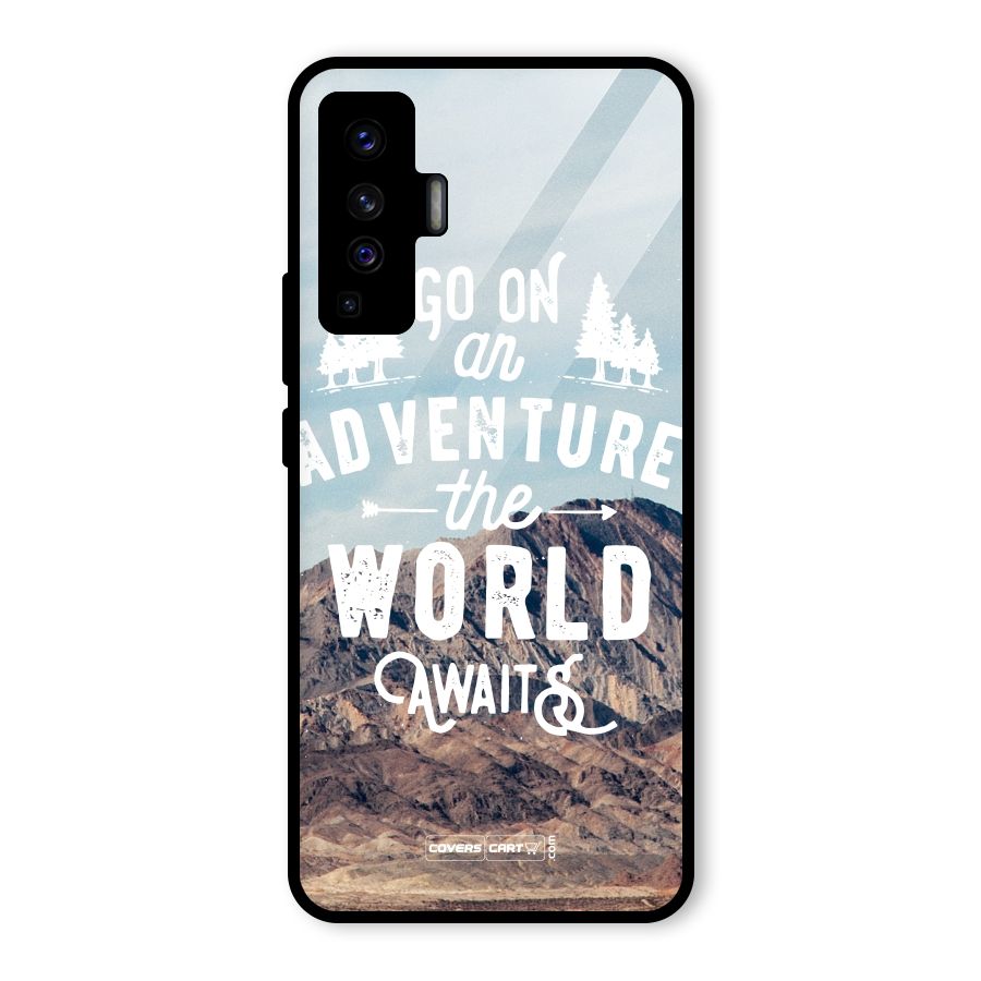 Adventure World Glass Back Case for Vivo X50