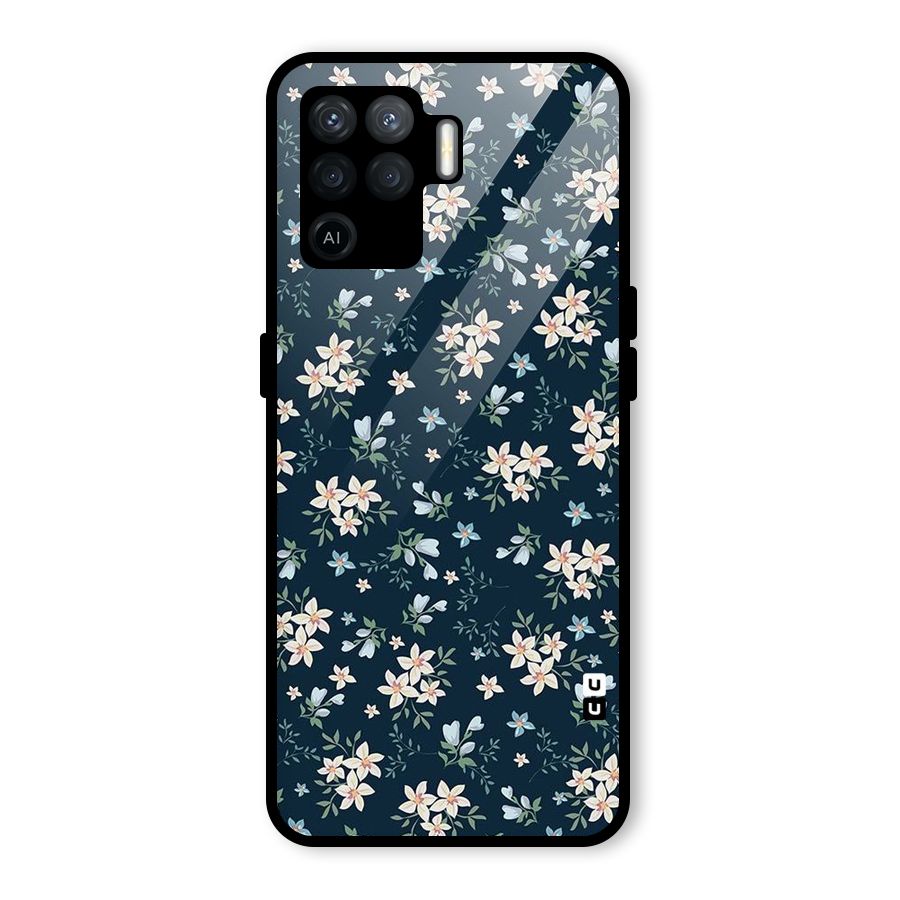 Aesthetic Bloom Glass Back Case for Oppo F19 Pro