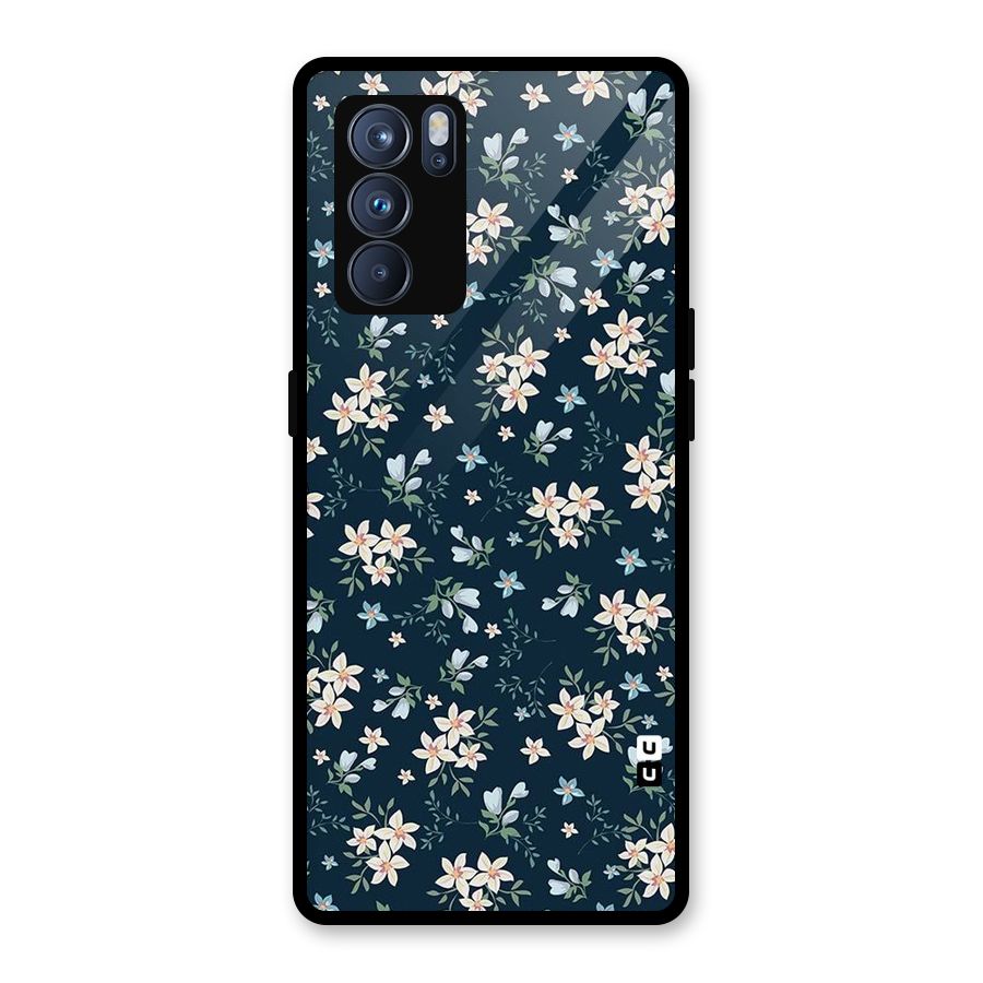 Aesthetic Bloom Glass Back Case for Oppo Reno6 Pro 5G