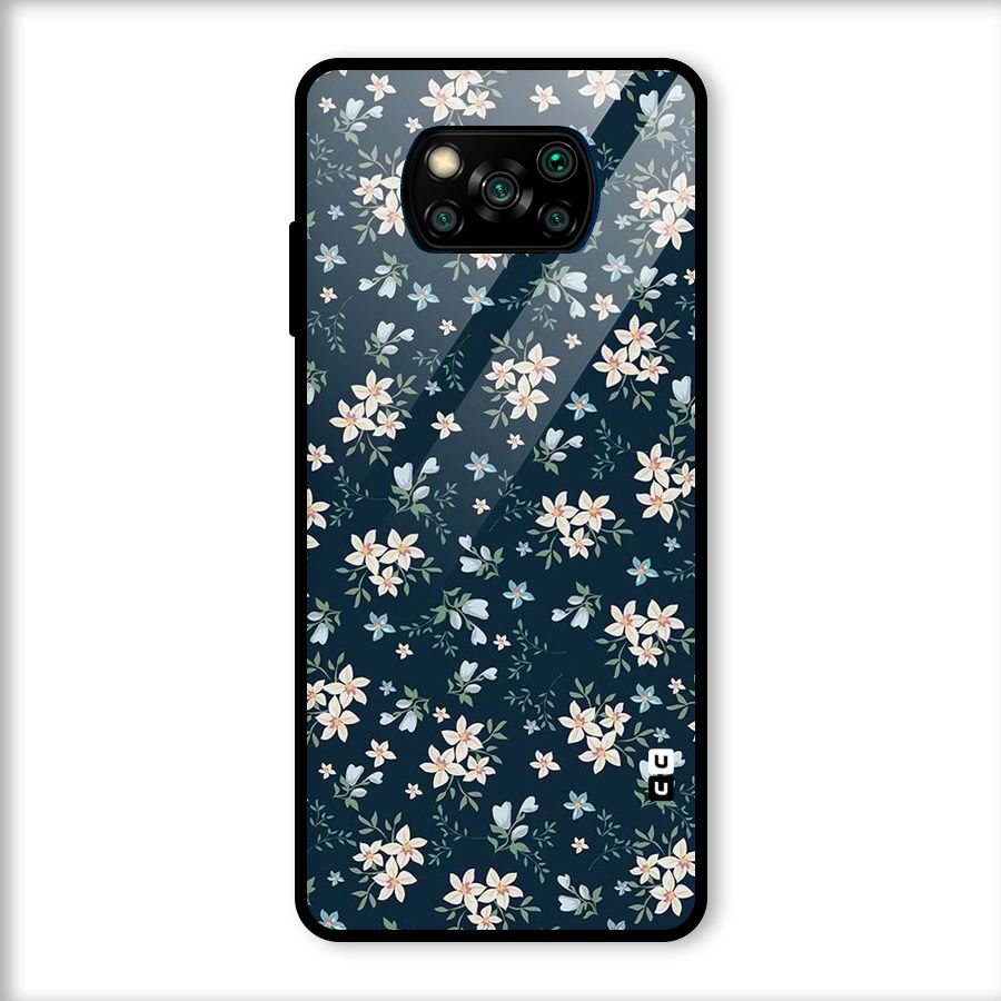 Aesthetic Bloom Glass Back Case for Poco X3