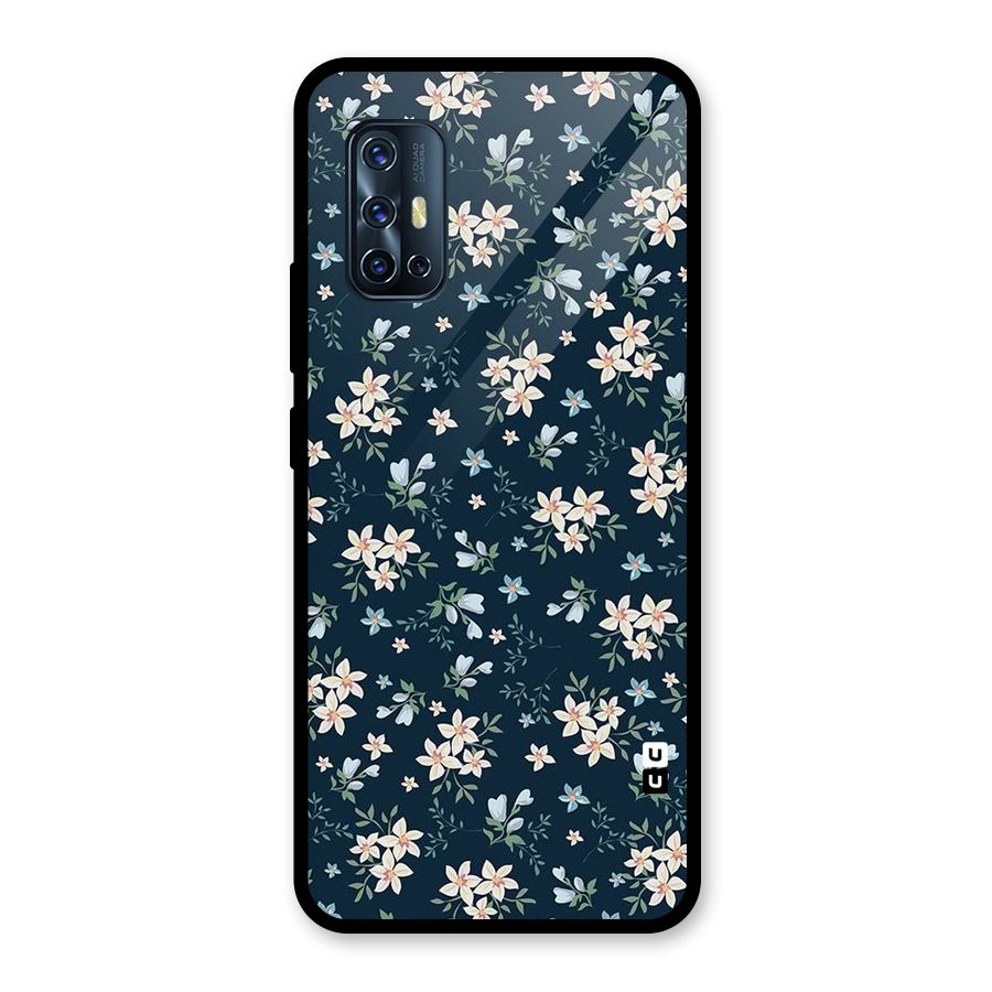 Aesthetic Bloom Glass Back Case for Vivo V17