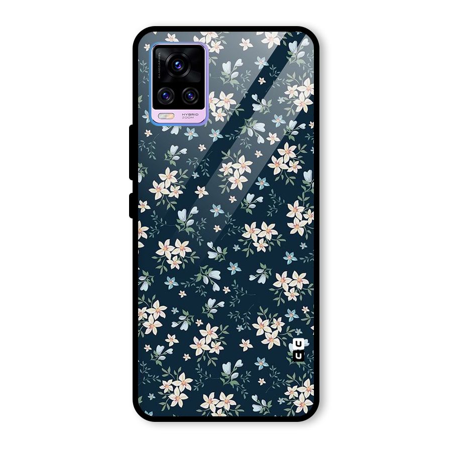 Aesthetic Bloom Glass Back Case for Vivo V20 Pro