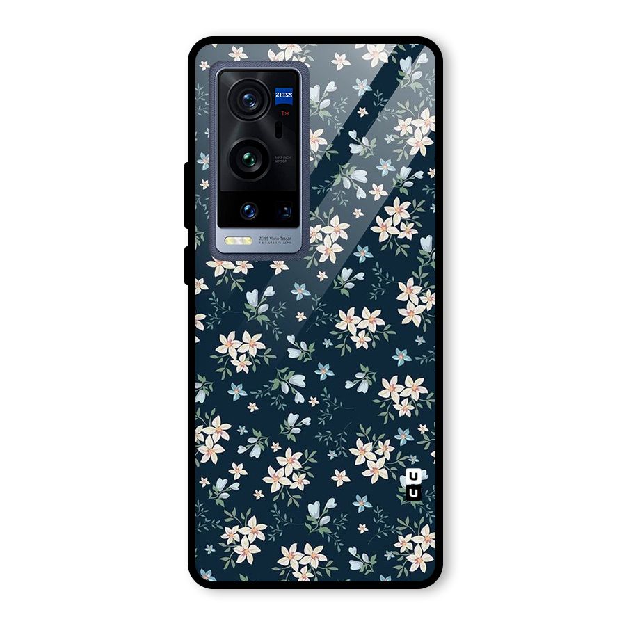 Aesthetic Bloom Glass Back Case for Vivo X60 Pro Plus