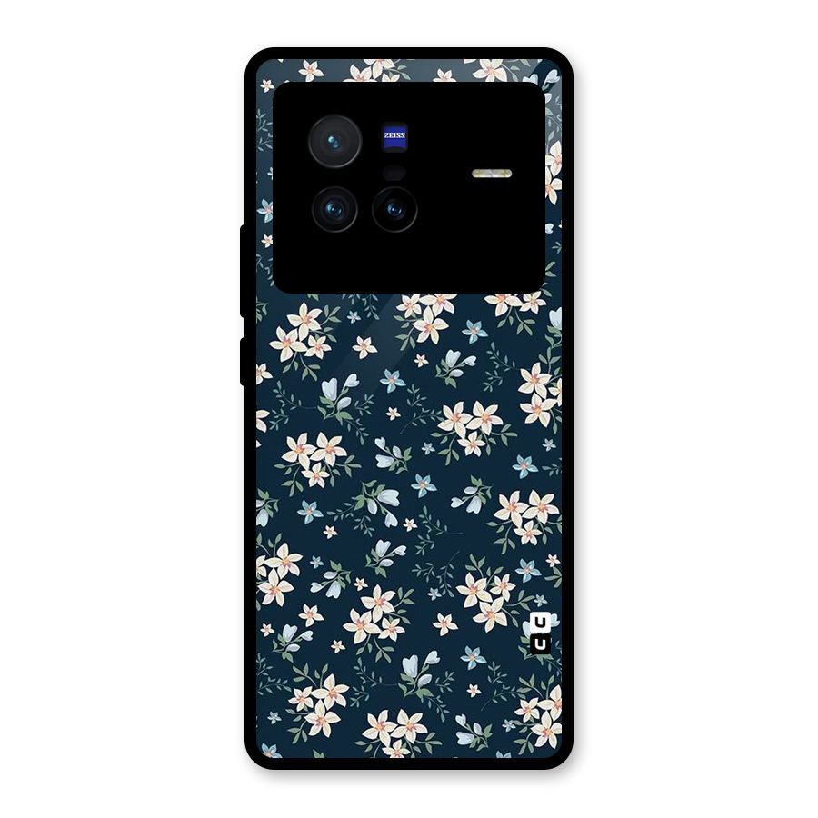 Aesthetic Bloom Glass Back Case for Vivo X80