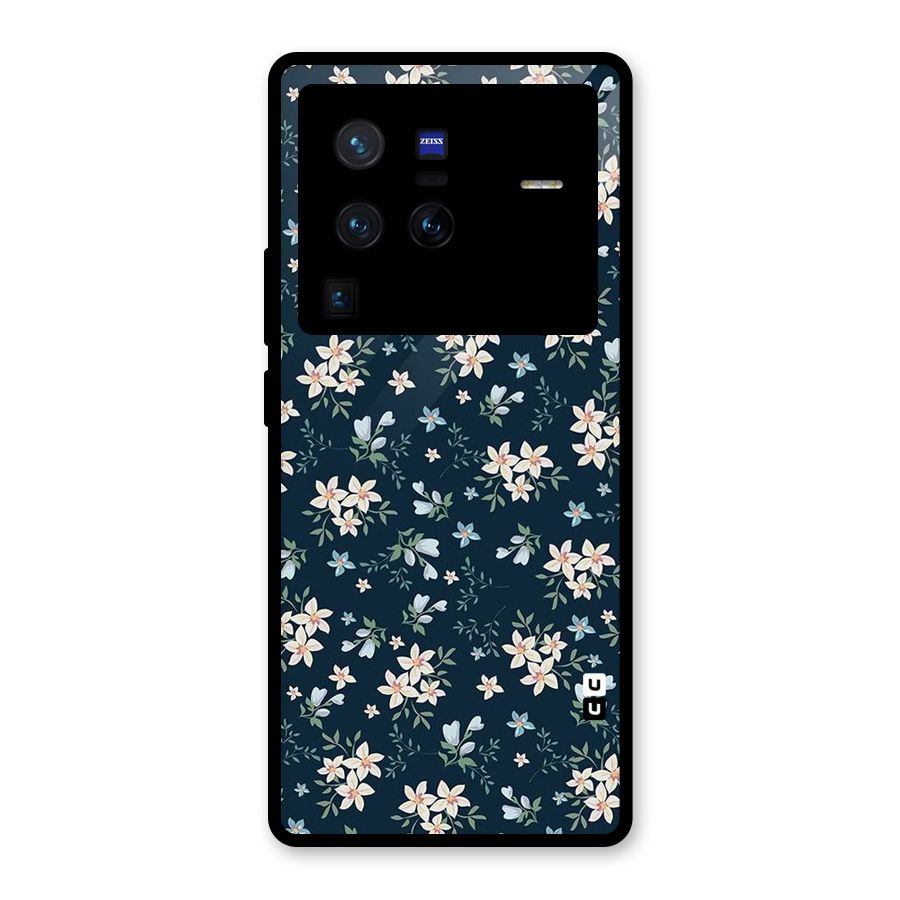 Aesthetic Bloom Glass Back Case for Vivo X80 Pro