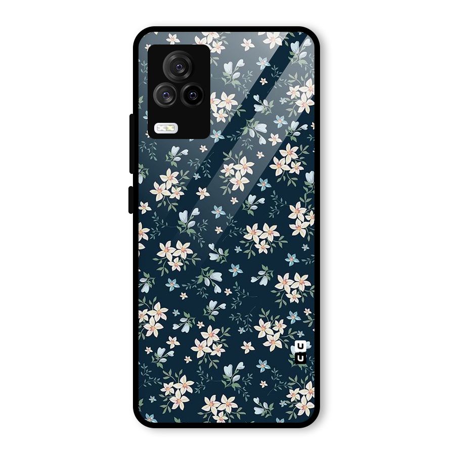 Aesthetic Bloom Glass Back Case for Vivo iQOO 7 Legend 5G