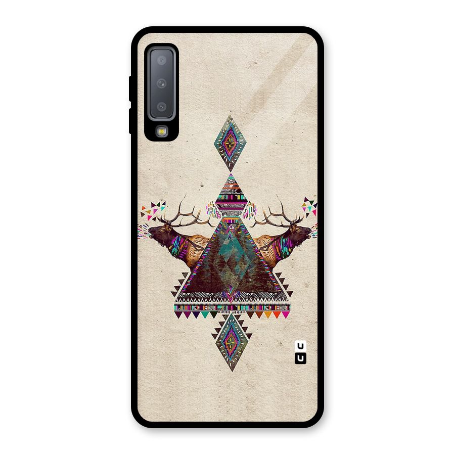 Aesthetic Bull Glass Back Case for Galaxy A7 (2018)