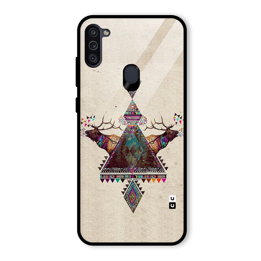Aesthetic Bull Glass Back Case for Galaxy M11