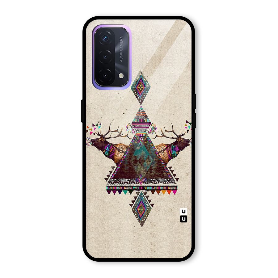 Aesthetic Bull Glass Back Case for Oppo A74 5G