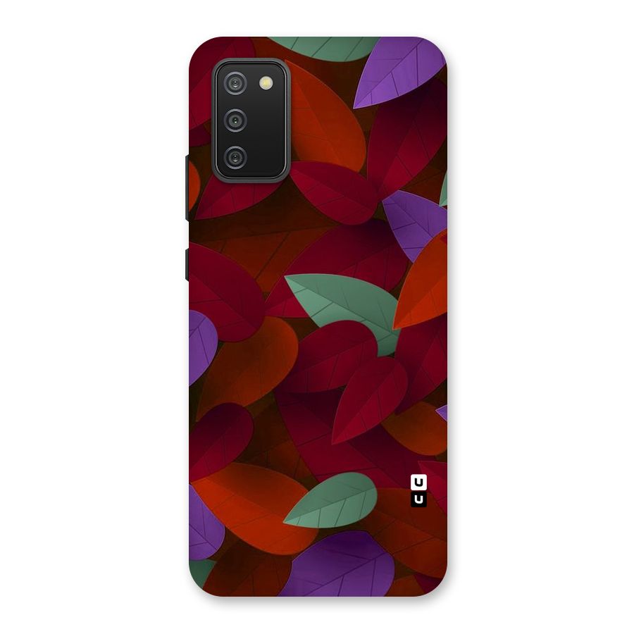 Aesthetic Colorful Leaves Back Case for Galaxy F02s