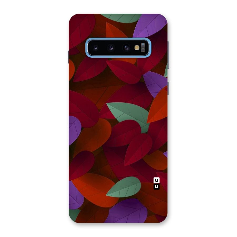 Aesthetic Colorful Leaves Back Case for Galaxy S10