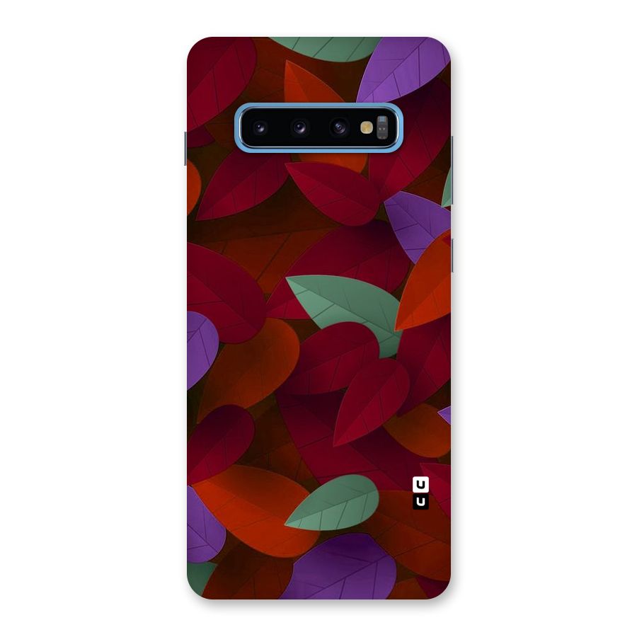 Aesthetic Colorful Leaves Back Case for Galaxy S10 Plus