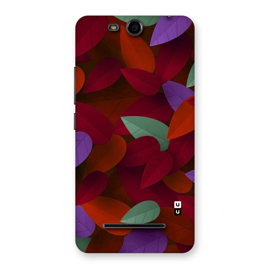 Aesthetic Colorful Leaves Back Case for Micromax Canvas Juice 3 Q392