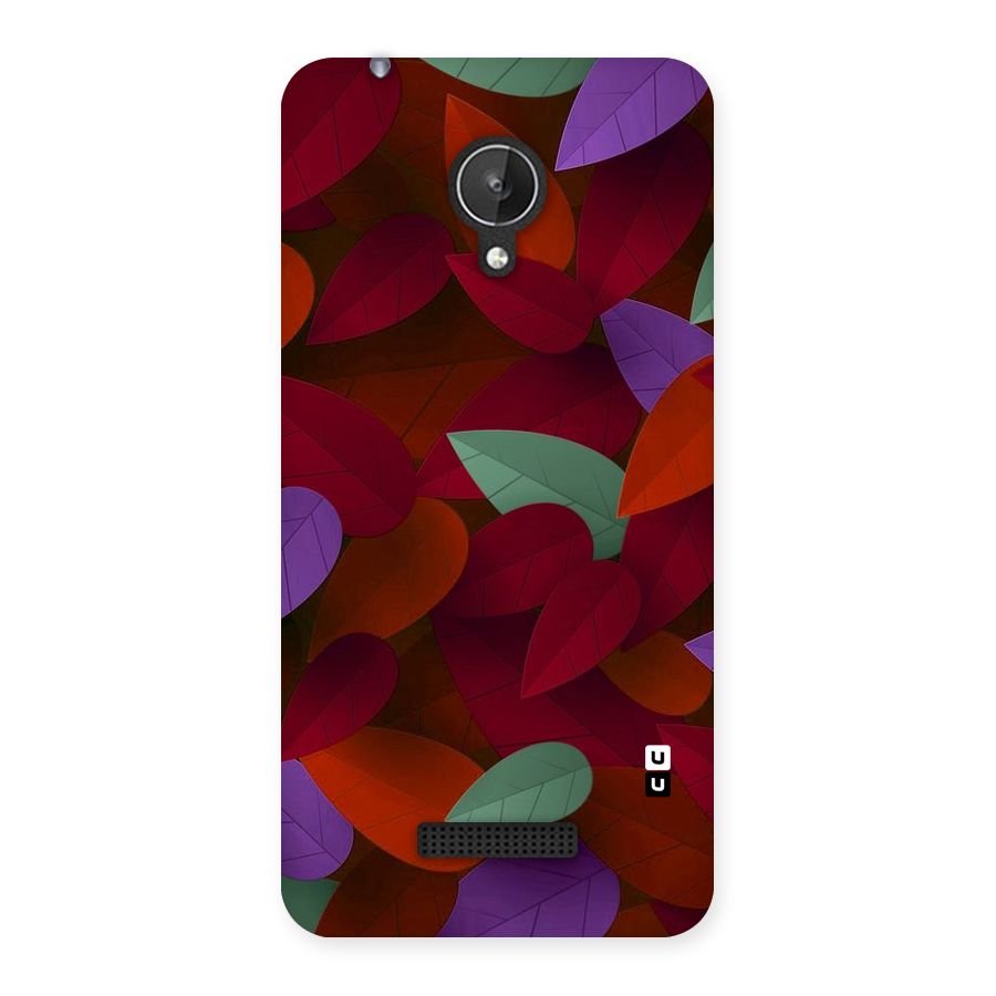 Aesthetic Colorful Leaves Back Case for Micromax Canvas Spark Q380