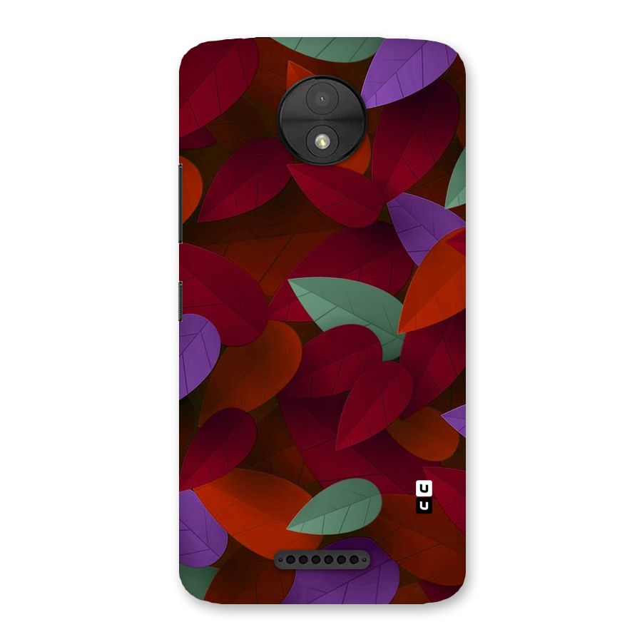 Aesthetic Colorful Leaves Back Case for Moto C