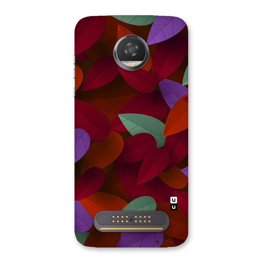 Aesthetic Colorful Leaves Back Case for Moto Z2 Play