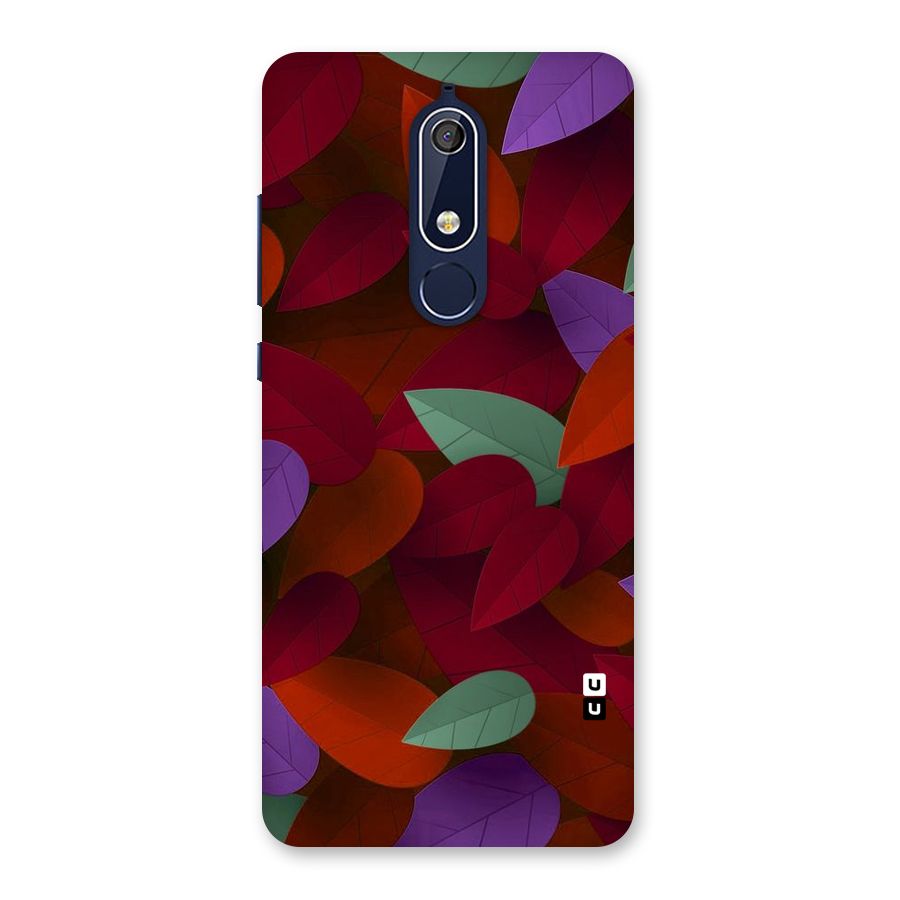 Aesthetic Colorful Leaves Back Case for Nokia 5.1