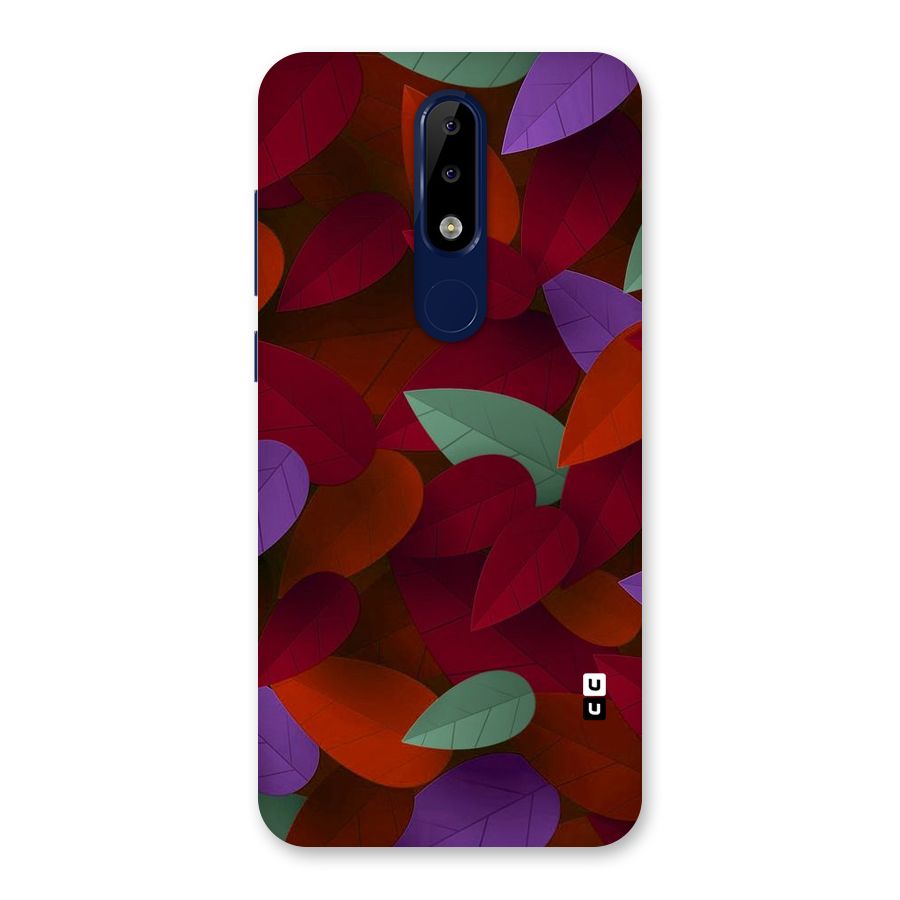 Aesthetic Colorful Leaves Back Case for Nokia 5.1 Plus