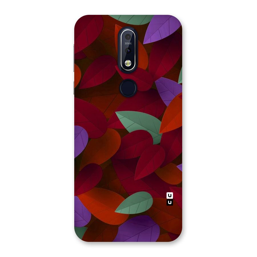 Aesthetic Colorful Leaves Back Case for Nokia 7.1