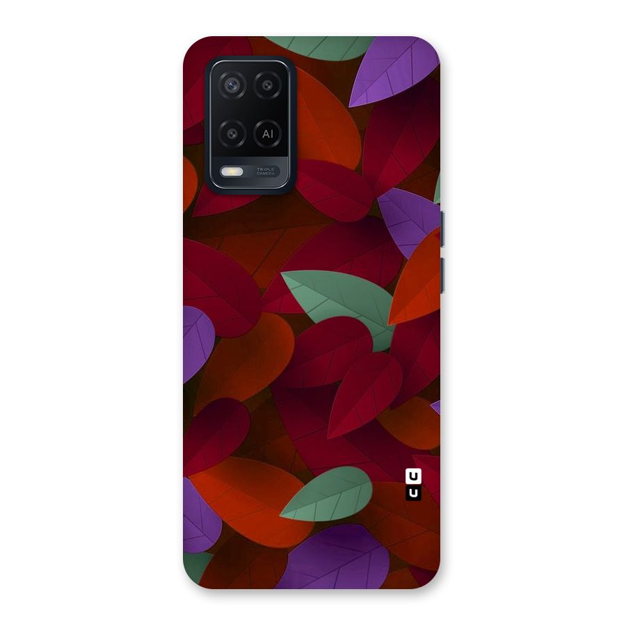 Aesthetic Colorful Leaves Back Case for Oppo A54